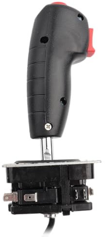 Joystick de Vuelo de 8 Vías, Disparador, Botón de Disparo Superior, Piezas de Juego de, Máquinas Simuladoras, Negro y Rojo