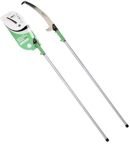 BRICOMED Pértiga telescópica 1,85-2,90m con serrucho 38cm gancho doble hoja