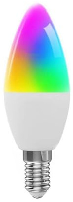 Sefdrert Tuya E14 Smart Bulb Dimmable Five-Way Spiral Candle Bulb WiFi RGB Bulb Remote Control and Voice Control 5W
