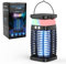 Qoosea Solar Mosquito Killer Bug Zapper Eléctrico Interior con Luz LED Asesina de Insectos con 4200V Carga USB, Batería 4000mAh IP65 Repelente de Moscas Impermeable Adecuado para Patio Jardín (ZS071)