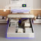 PerGar Hydraulisch Stauraumbett 160×200cm, Polsterbett Doppelbett mit LED und USB-Ladefunktion, Verstellbares Kopfteil, Jugendbett, Funktionsbetten, Ohne Matratze, PU, Beige