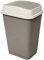 FIVE Simply Smart - Poubelle Double Ouverture Couvercle 50L Beige
