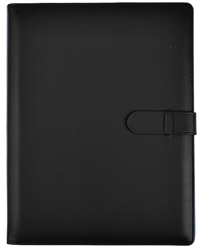 Arpan A4 Sichtbuch Profi mit 36 Taschen 72 Seiten - Ordner A4 für Zeugnisse & Dokumente - Präsentationsmappe, Portfolio-Halter, Leder Profi Portfolio (Schwarz)