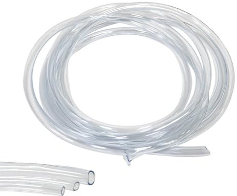 Zuzer Tubo in Silicone Alimentare,Tubo Trasparente Flessibile per Serbatoio e Acquario,4 mm ID x 6 mm OD, 6 mm ID x 8 mm OD, 8 mm ID x 10 mm OD, Ciascuna Dimensione è Lunga 2 Metri