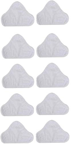 Pizgear 10 Pack Replacement Steam Mop Microfiber Cloth Pad, for H2O Mop X5 Triangular Drag Steam Cleaner Replacement Parts