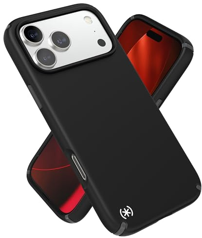 Speck PRESIDIO2 PRO für iPhone 17 Pro Max Hülle, MagSafe-kompatibel, schlanke Schutzhülle, Schwarz/Schiefergrau/Weiß