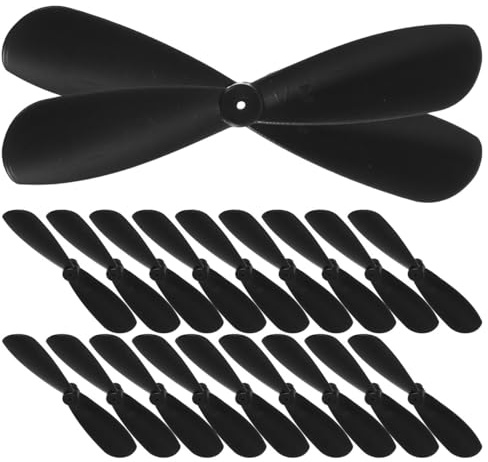 RC Plane Mini Drone Propellers 45mm 0.75mm Shaft Hole Plastic Blades 10Pair | Replacement Propeller Set For DIY Coreless Motor Craft And Hobby Aircraft Repair High Strength ABS Black