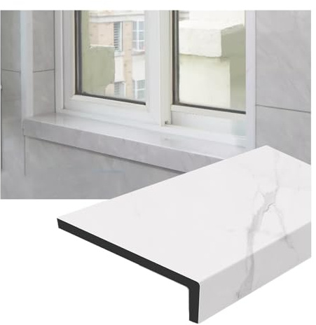 LVLDAWA Window Sill Cover, Tile Finish Windowsill Protector, Cuttable Decorative Watertight Replacement Plate For Home House Office(120X12CM/47.2X4.7in)