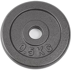 Adjustable Dumbbell Replacement Set – Cast Iron Weight Plates, Spinlock Nuts & Handles | Heavy Duty Fitness Parts for Home Gym Strength Training Equipment (0.5kg plate)