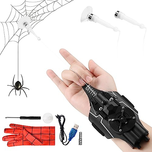 ZGHQHCDRH Spinnennetz-Werfer, Spinnen-Shooter-Spielzeug for Kinder, Spinnennetz-Shooter-Werfer-Schnurspielzeug, Rollenspiele, Cosplay, lustiges Lernspielzeug for Jungen und Mädchen