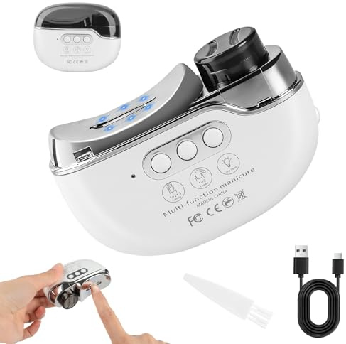 Electric Nail Clippers, 2026 Upgraded Rechargeable Electric Nail Trimmer for Seniors and Adults, 3-Speed Automatic Electric Nail Clipper with LED Light and Low Noise, Safe for Babies and Kids