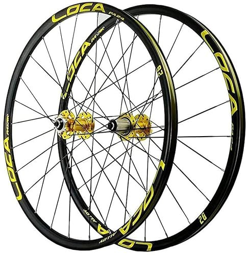 Laufradsatz 26/27,5/29 Zoll Fahrrad-Laufradsatz, Fixed Gear Doppelwandige MTB-Felge aus Aluminiumlegierung Schnellspann-Scheibenbremse 7-12-Gang-Rennrad(27.5inch)