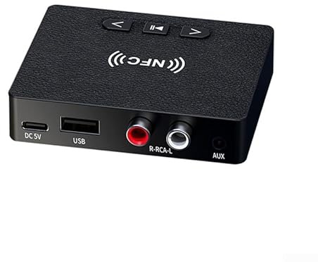 6.0 Audio-Adapter, 2-in-1 NFC-Empfänger, USB-Flash-Laufwerk, 3,5 mm AUX für Auto, TV, PC, Flugzeug
