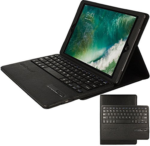 TECHGEAR STRIKE FOLIO Keyboard Case Designed For New Apple iPad Air 3 2019 3rd Gen, iPad Pro 10.5 - PU Leather Case with Built in Detachable Bluetooth Wireless UK QWERTY Keyboard and Stand (Black)