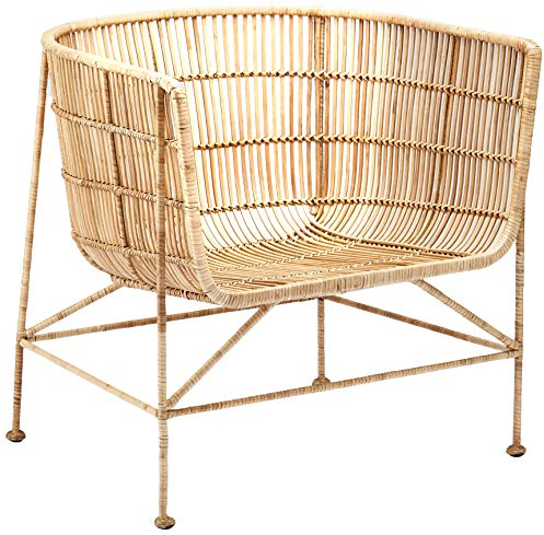 House Doctor 204300310 Stuhl, Baumwolle, MDF, Natürlich, 65.5 x 70 cm