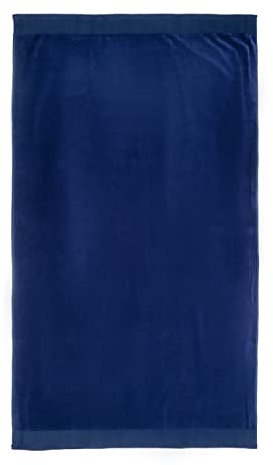 Montse Interiors, S.L. Toalla Playa o Piscina Lisa Azul Marino Algodón Egipcio 100% (Basic Azul, 90x170)