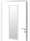 LOLAhome Espejo de Puerta de Madera Color Blanco para Cuerpo Entero de 125x35 cm