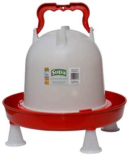 Supa Deluxe Heavy Duty Poultry Water Drinker, 6 Litre Premium Quality Drinker, Made In The UK