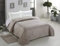 AmeliaHome 00080 Tagesdecke 170x270 cm beige Bettüberwurf zweiseitig Steppung pflegeleicht Cappuccino Ornament