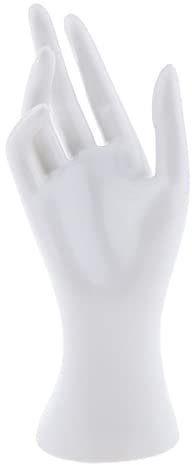 perfk Présentoir Bijoux à Main de Femme Stand à Montre/Bague/Bracelet/Gants - Blanc