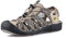 GRITION Frauen Athletisch Wandern Sandalen Geschlossene Zehe Wasser Schuhe Abenteuerlichen Outdoor Sport Trail Sommer MEHRWEG (40 EU, Beige)