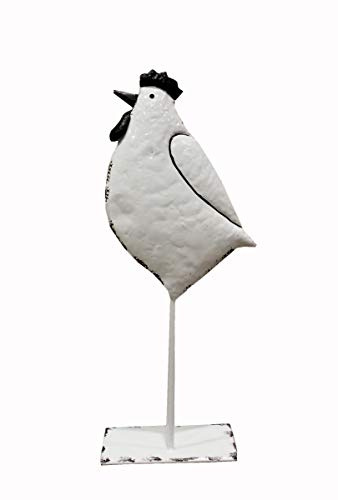 Keyhome Dekofigur aus Blech, Kunst aus Metall, Tierskulptur für Heimtextilien Gallina