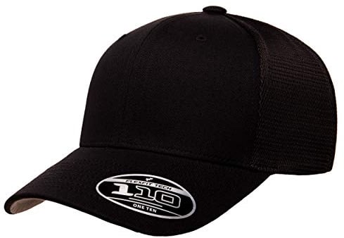 Flexfit Herren 110 Mesh Trucker-Mütze, Schwarz, Einheitsgröße