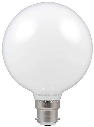 Crompton Lamps LED G95 Globe 7W BC-B22d Bayonet | Large Bayonet Light Bulbs 95mm | 60W Warm White Equivalent | Dimmable Light Bulb | Energy-Saving Bulbs for Ceiling Lights