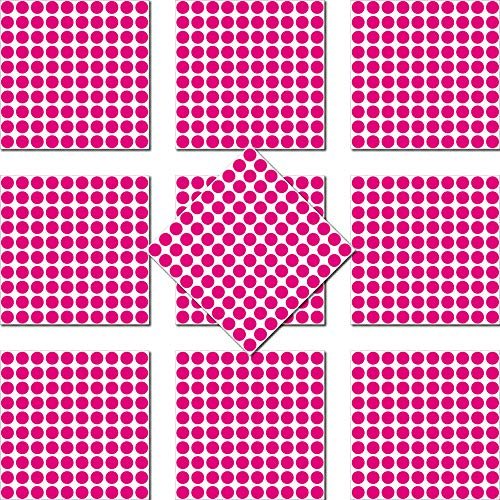 1000 Klebepunkte 8mm selbstklebend farbige Punkt Aufkleber PVC Deko Folie Etiketten Inventur (pink)