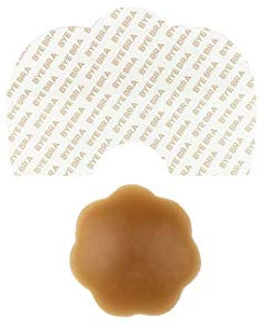 Bye Bra - 3 paires de remonte poitrine avec cache tétons en silicone F-H Brown