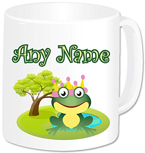 Personalised Gifts - Animal Frog Prince Mug Coffee Tea Cup with Name - Novelty Birthday Christmas Gifts for Kids Women Men