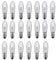 ShuoHui Warmweiß E10 LED-Ersatzlampen Glühbirnen Topkerze für Lichterkette 9V-55V AC 0.2W 3000K 20LM (20)