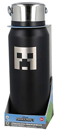 Stor8412497021840Acero Inoxidable Térmica Botella, 505 ml Capacidad, Minecraft Hugo