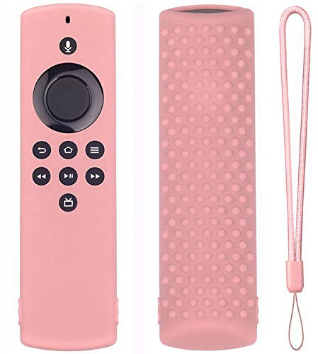 SHOTAY Remote Control Cover,For Amazon Fire TV Stick Lite Remote Silicone Case Protective Cover Skin Remote control protection Silicone Cover Pink
