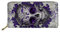 Biyejit Damen-Geldbörse, lang, Leder, mit Kartenhalter, Blumenmuster, Totenkopf-Violett, one Size, Casual