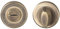 Thubmturn Lock and Release Handle - Beveled Edge - Concealed Fix - Antique Brass | Locking Thumb Turn and Release Handle - Screwless Rose - for Use with Lever on Rose Door Handles