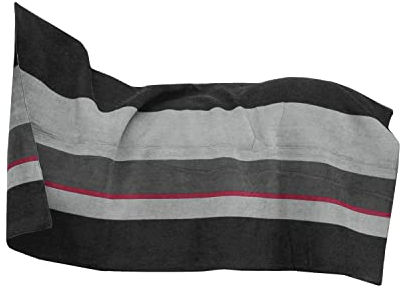 Kentucky Horsewear - Fleecedecke - Heavy - Square Stripes - Schwarz/Grau - 210x200 cm