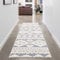 carpet city Teppich-Läufer Hochflor Flur - 80x300 cm - Landhaus-Stil Ethno Grau Creme - Cut-Loop, Hochtief, 3D-Effekt - Shaggy Teppiche Flauschig-Weich Schlafzimmer Langflor Bettvorleger