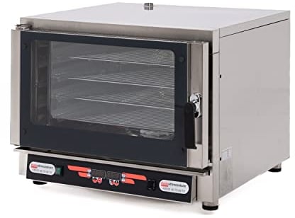Ristoattrezzature Forno Elettrico Digitale Ventilato a Convezione - in Acciaio Inox, Ideale per Uso Professionale - Affidabile e Sicuro - Capacità fino a 4 teglie