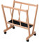 MEEDEN Wood Large Print Rack with Castors - Artist Storage and Display - Premium Art Drying Rack - Holds Artworks Up to 47, Natural