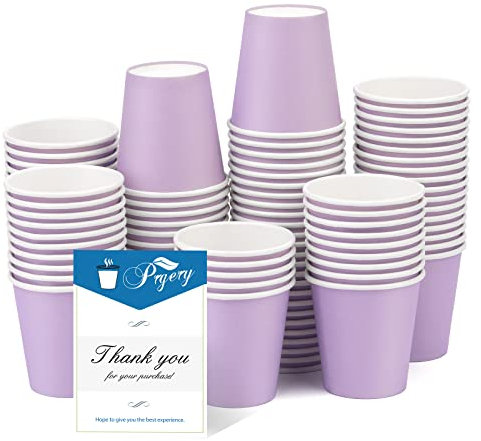 100 Pack 3 oz Paper Cups, Bathroom Cups Disposable,Moushwash Cup Small Snack Cup for Water, Juice, Candy Ideal for Party Bathroom and Office（Purple）