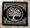 INDACORIFY Altar-Tischdecke mit Fransen Alter Tarot Hexerei Spread Tischdecke Meditations-Spirituelles heiliges Tuch 18 x 18 Zoll (Goldener Baum des Lebens)
