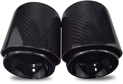 1 Paar Auto Schwarz Glänzend Kohlefaser Auspuff Endrohre, Für Mini Cooper F54 F55 F56 F57 F60 R55