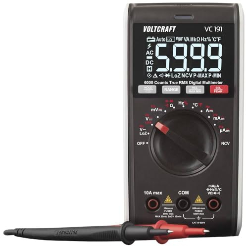 VOLTCRAFT VC191 Hand-Multimeter kalibriert (ISO) digital LoZ CAT III 600 V Anzeige (Counts): 6000