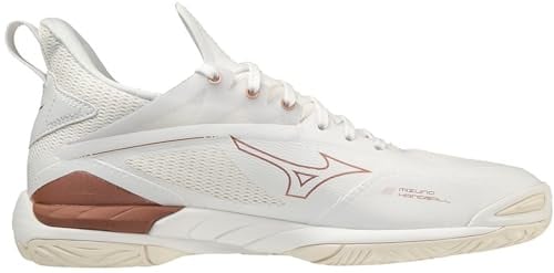 Mizuno Wave Mirage 4 Damen-Sneaker, Weiß, Rosa, Schneewittchen, 37 EU