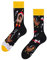 Dedoles Socken Unisex Damen Herren & Kinder Baumwolle viele lustige Designs 1 Paar Geschenk links rechts verschieden, Farbe Schwarz, Motiv Hühner-Astronaut, Gr. 39-42