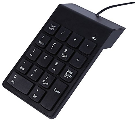 Tastierino Numerico USB, Mini Tastierino Numerico a 18 Tasti Tastiera Numerica per Computer Portatile Notebook PC