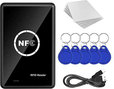 JIVIMOCO Duplicatore di Copiatrice RFID NFC 13,56 KHz NFC Smart Card Reader Writer 13,56 MHz Programmatore Crittografato USB UID T5577 Pezzi di Ricambio