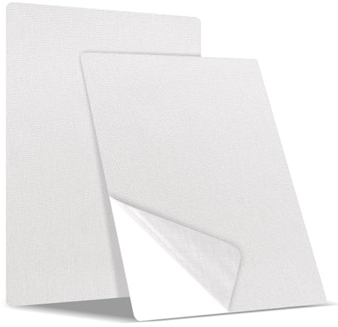 Flicken selbstklebend Stoff, Klebeflicken für Textilien Leinenstoff Reparatur Patches, 2er 20 x 28 cm Textil Flicken selbstklebend für Sofas, Autositze, Bürostuhl, Kopfteile, Vorhang, Silber Grau