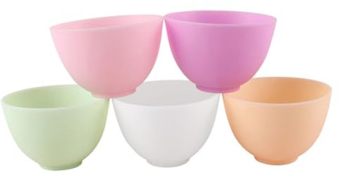 Ipetboom 5 Pièces bol en silicone souple petits bols en silicone mini bols à pincées plat à sauce outils bol anti- bol sans odeur Masque facial bol à mélanger Bol doseur bol de masque